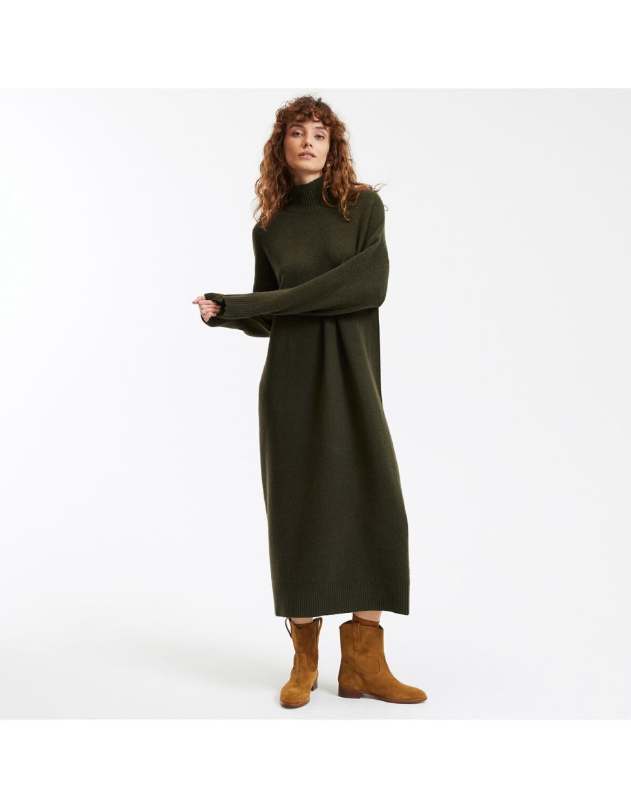 Recycled Maxi Jumper/Sweater Dress with Long Sleeves