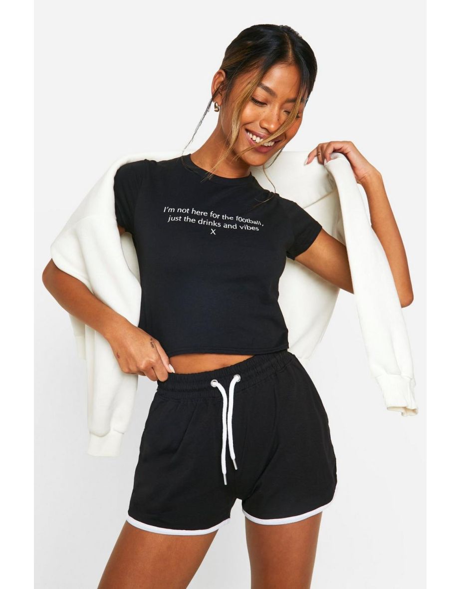 Only Here For The Drinks Baby Tee - black