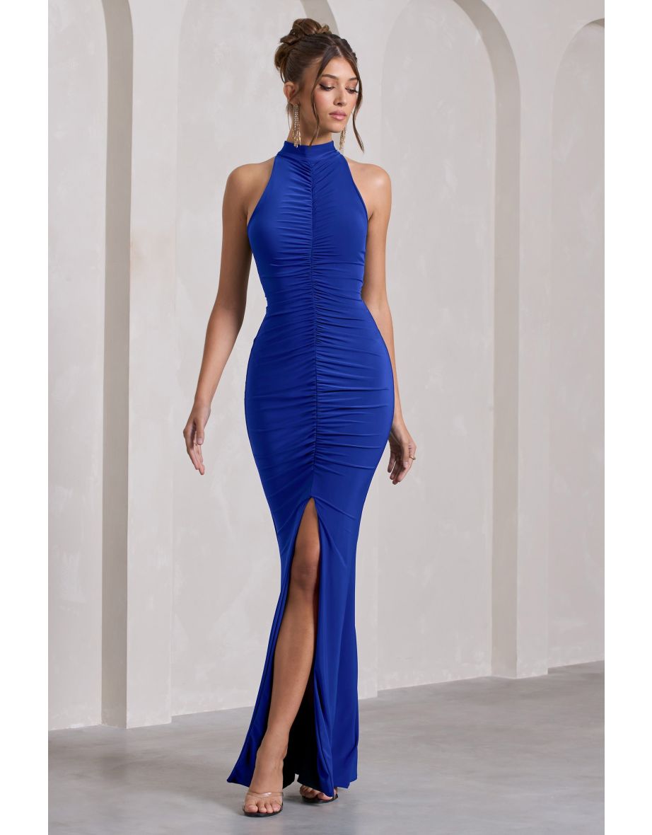 High neck fishtail dress best sale