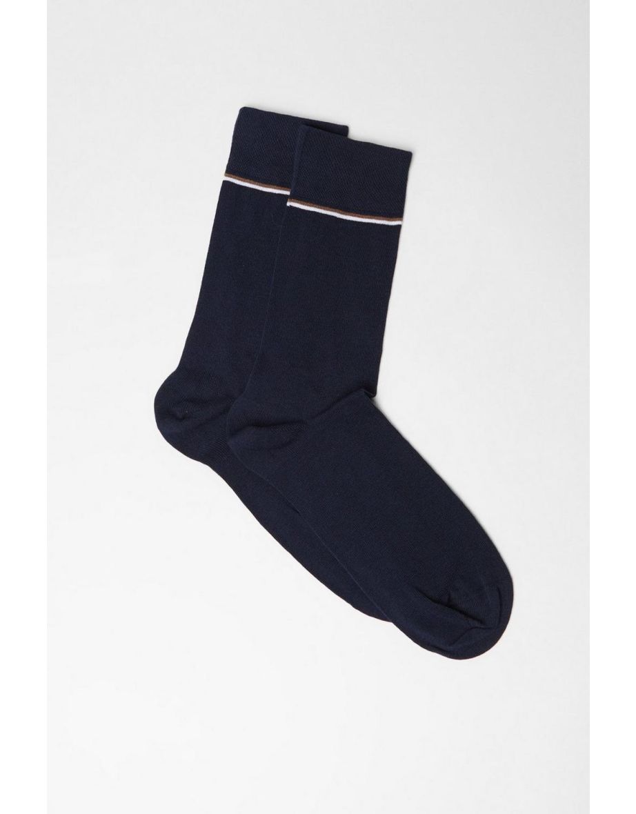 Navy Plain 2 Pack Smart Sock Set - 2