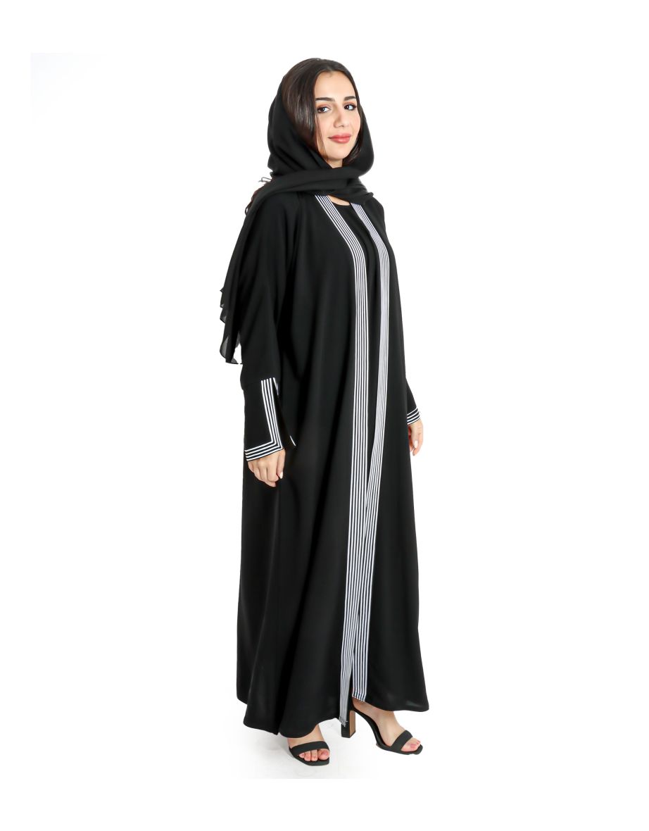 Elegance Piping Modern Abaya - 3