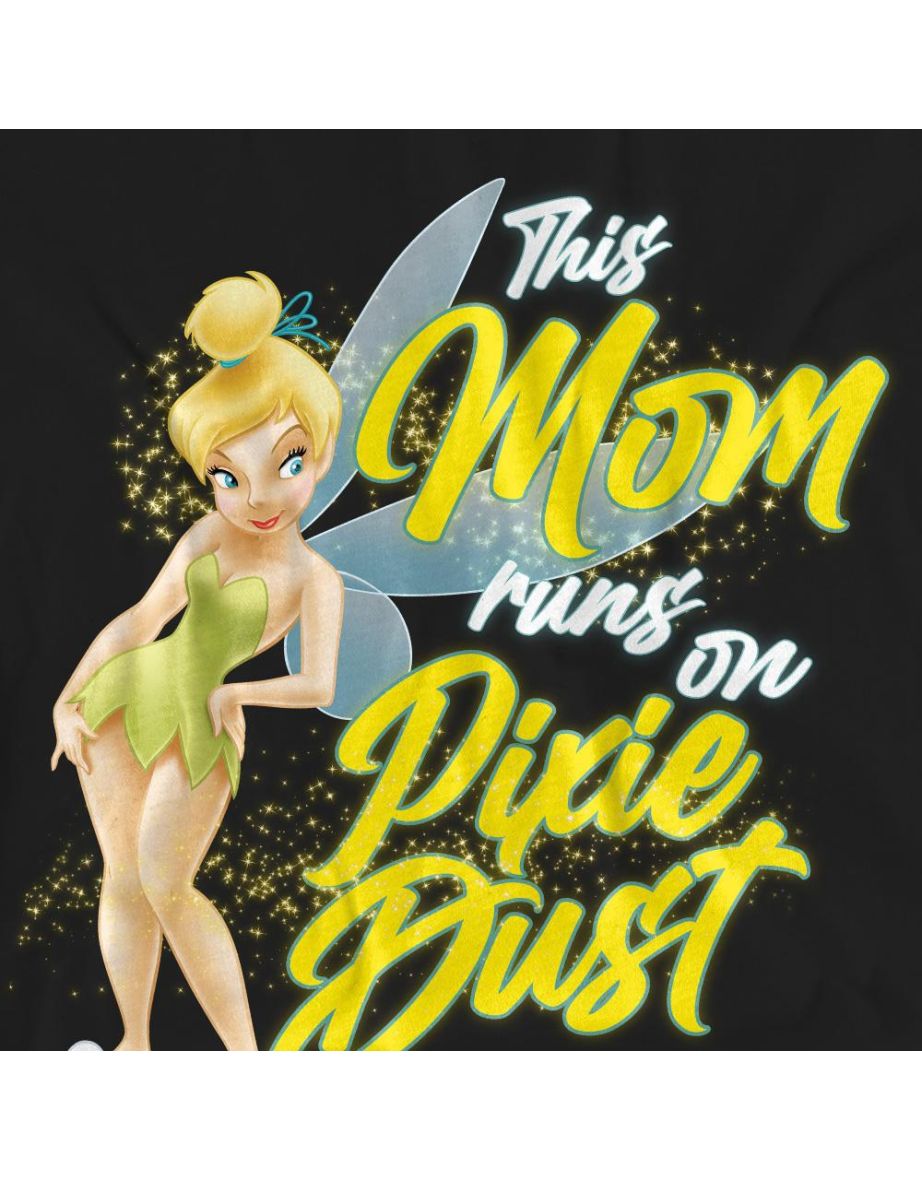 Tinkerbell Unisex Adult Pixie Dust Mothers Day T-Shirt - Black - 3