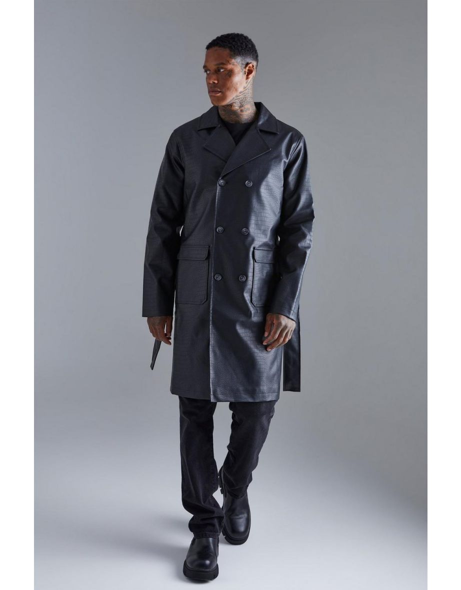 Boohooman trench coat hotsell