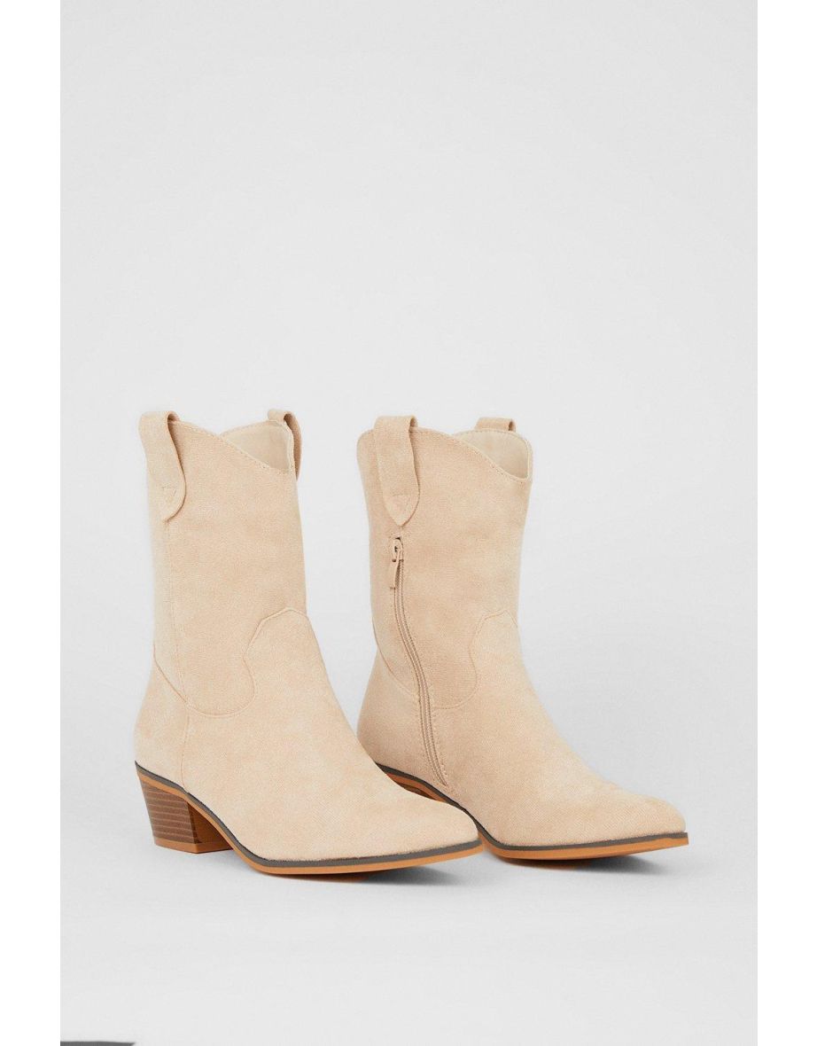 Annie Low Heel Western Boots - 2