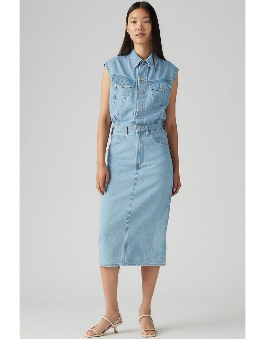 Sleeveless Denim Dress