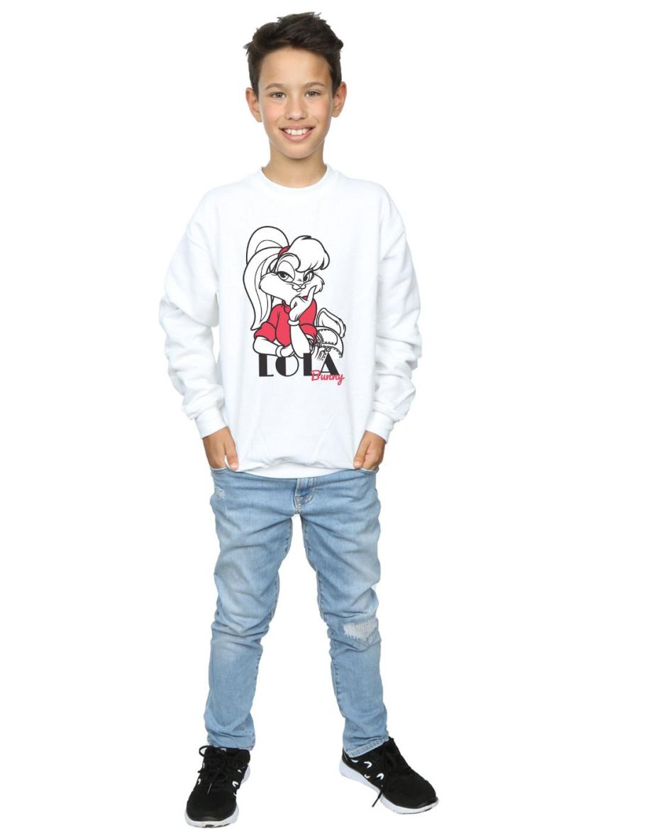 Looney Tunes Boys Classic Lola Bunny Sweatshirt - White - 3