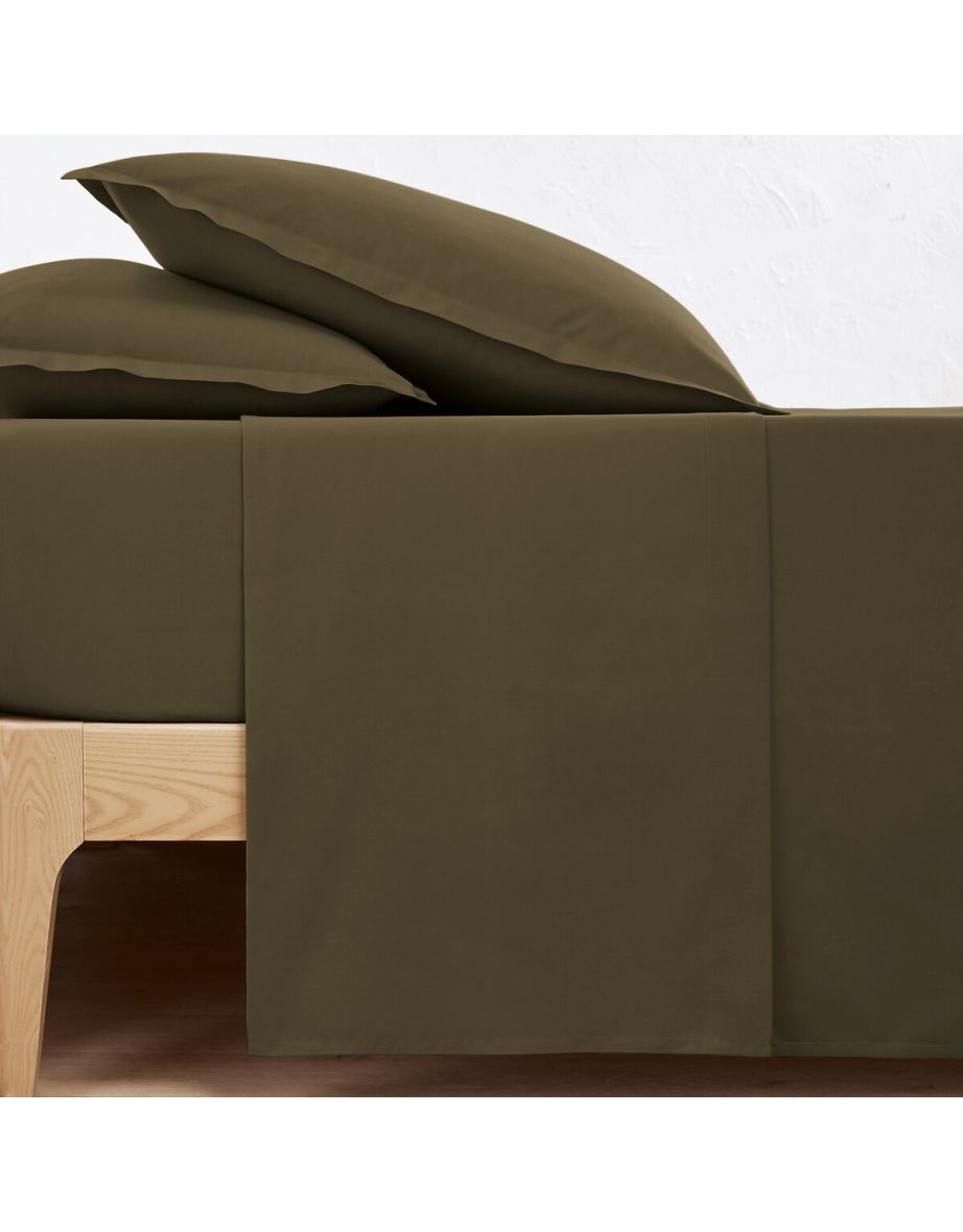 Scenario Plain 100% Cotton 200 Thread Count Percale Flat Sheet