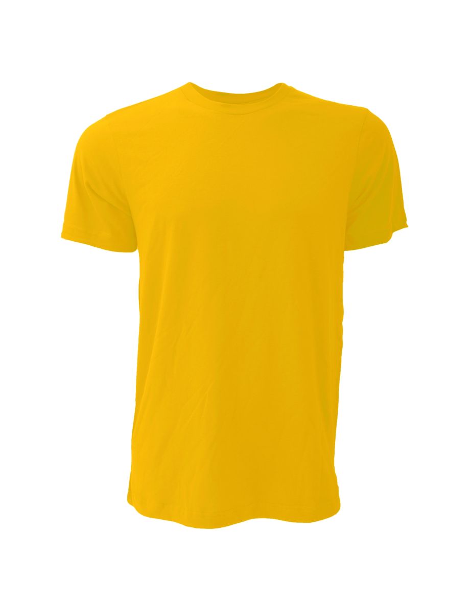 Canvas Unisex Jersey Crew Neck T-Shirt / Mens Short Sleeve T-Shirt - Gold