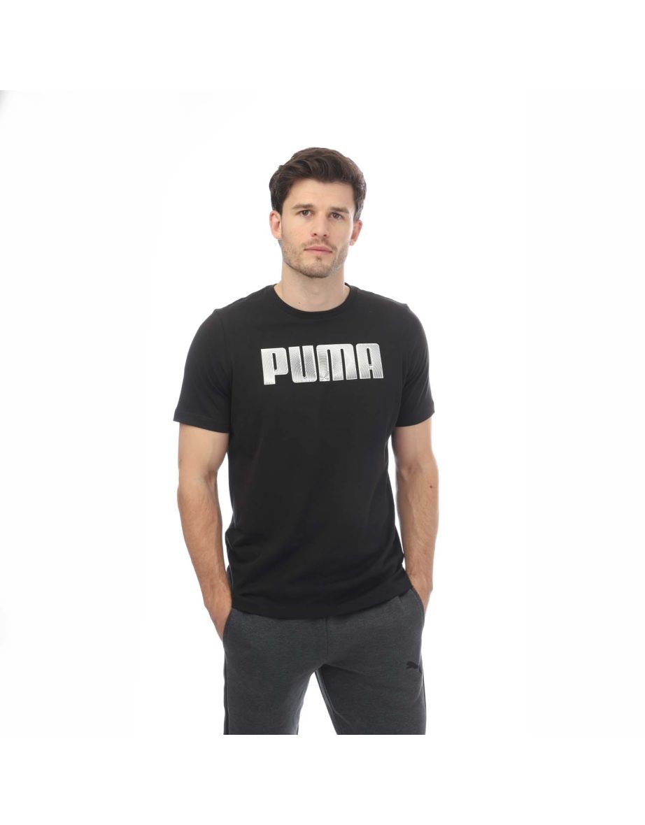 Men's Puma Sportstyle Logo T-Shirt in Black