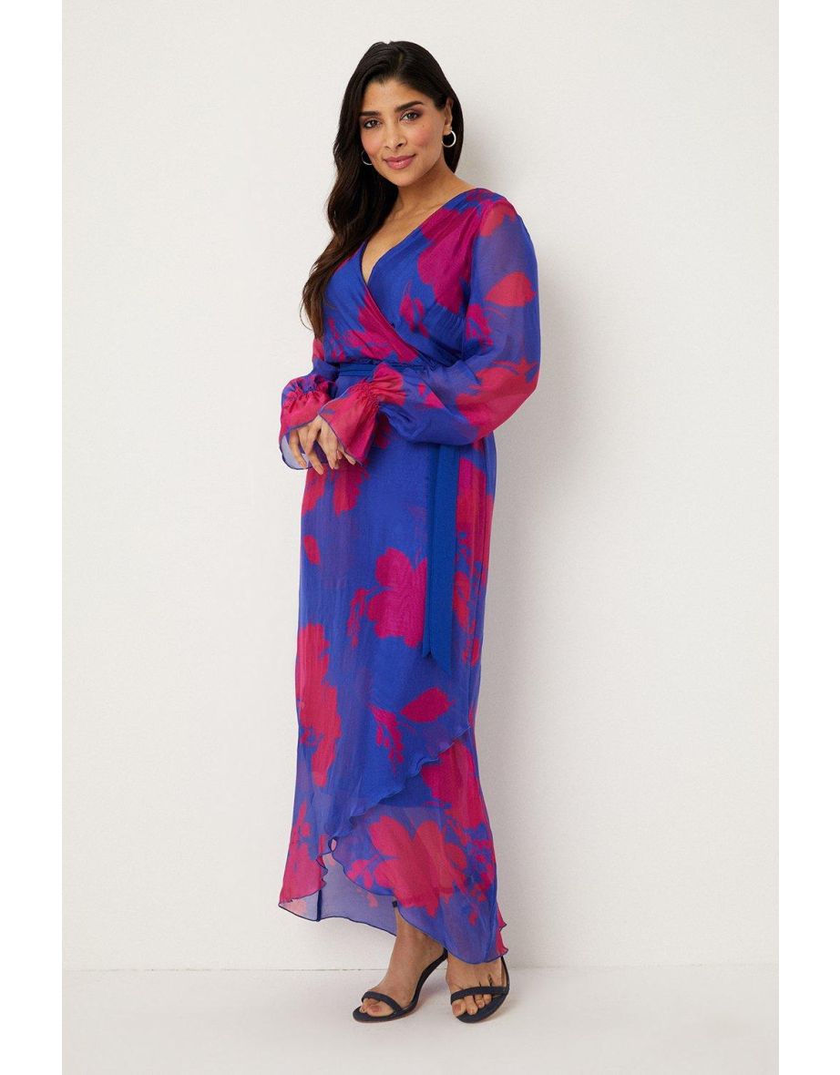 petite silk wrap dress