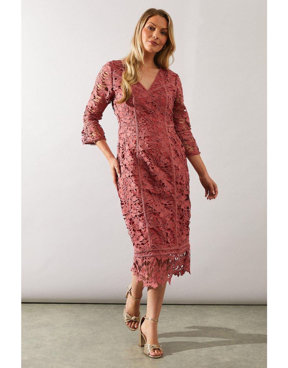 Tall Occasion Corsage Tailored Midi Dress