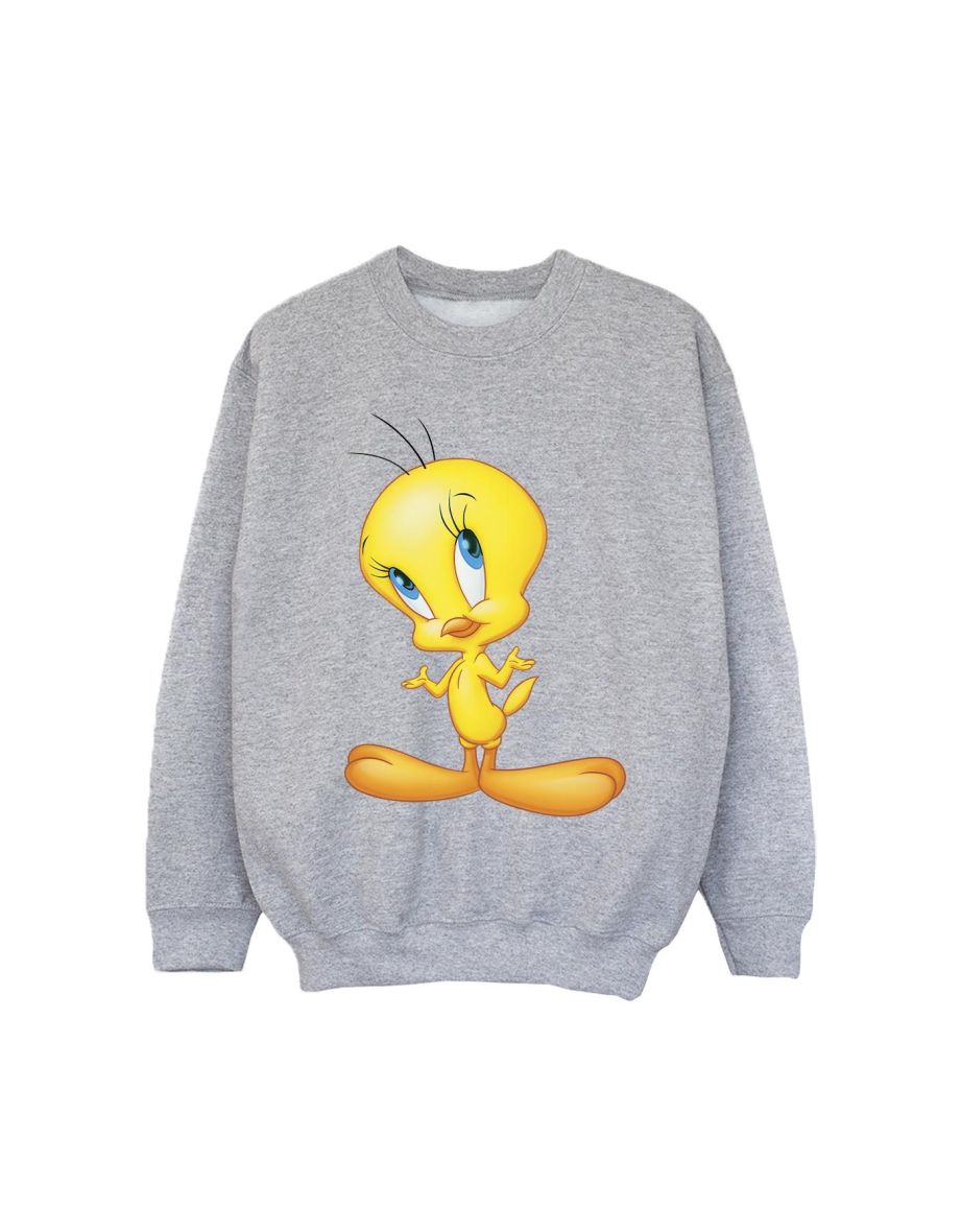Looney Tunes Girls Tweety Standing Sweatshirt - Sports Grey