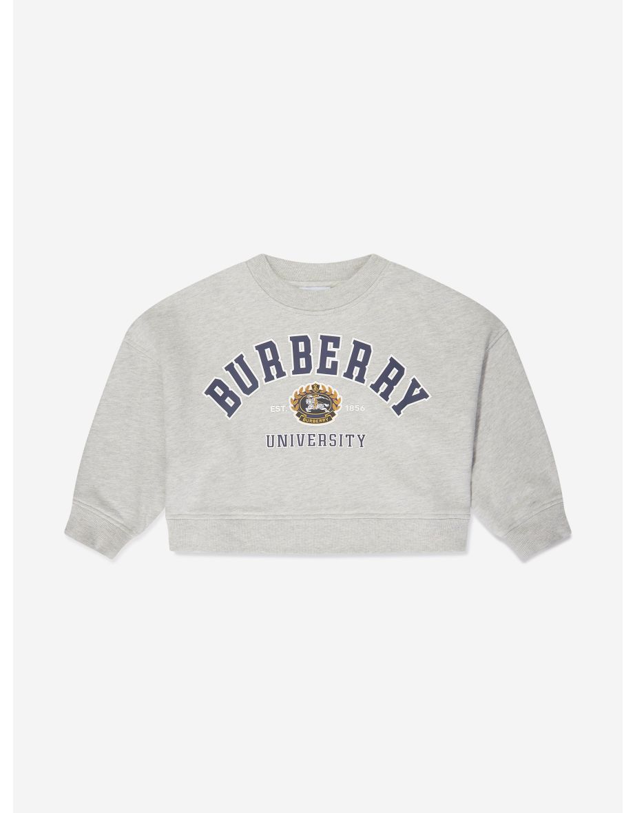 Girls Isla Varsity Sweatshirt in Grey