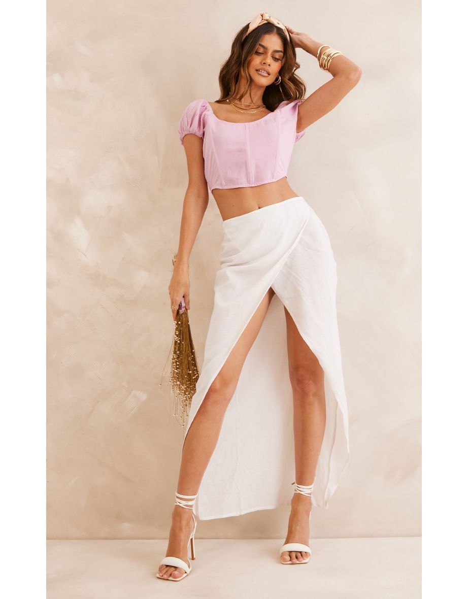 Chiffon wrap midi clearance skirt