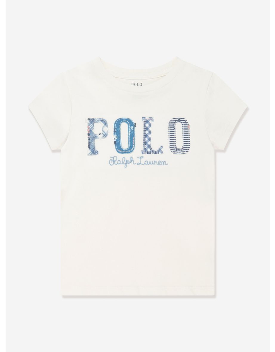 Girls Polo T-Shirt in White