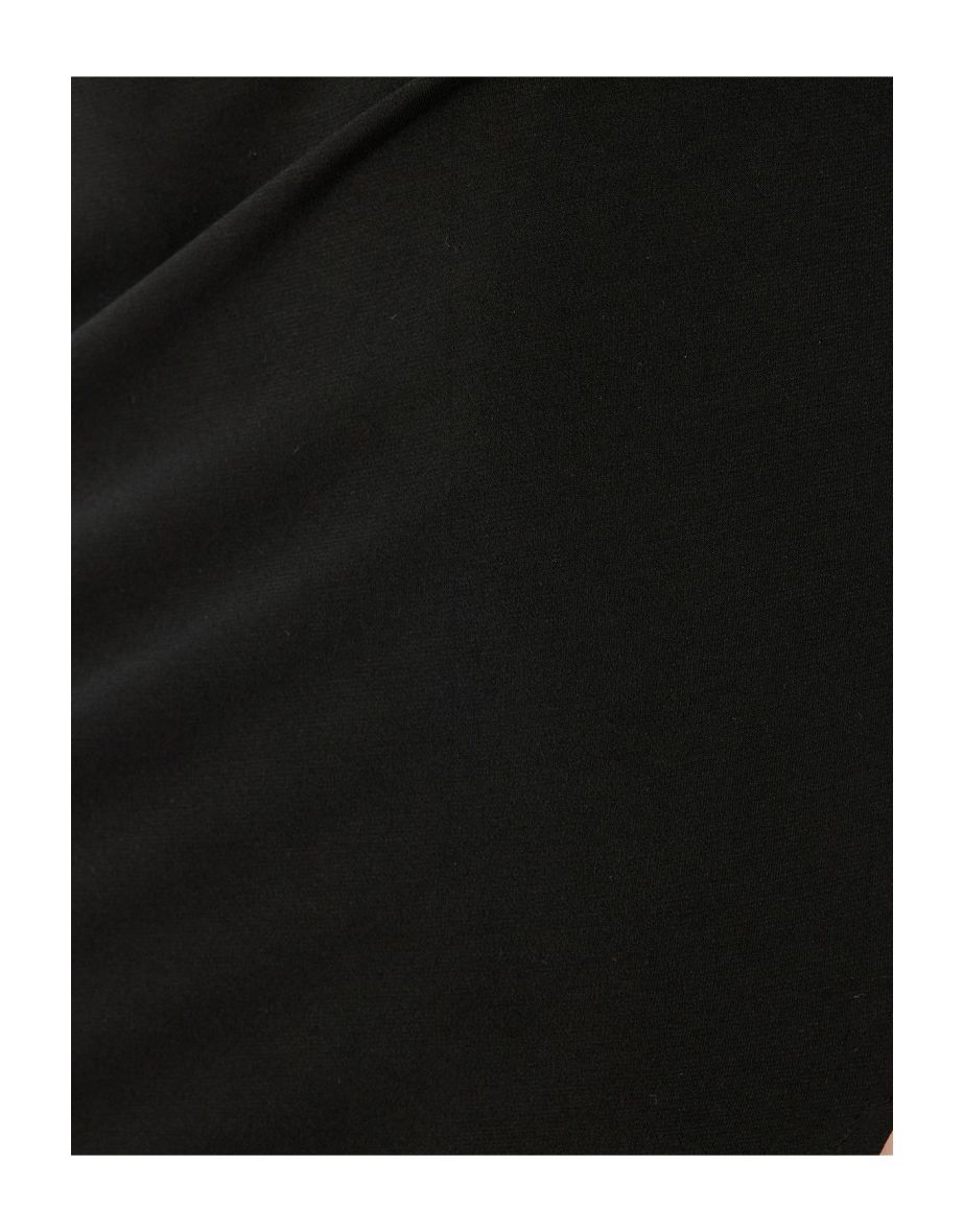 Draped Pencil Skirt Side Slit Detail Slim Fit - 5