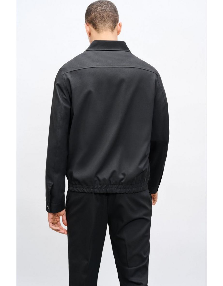 Relaxed Fit Black Bomber Jacket - 2