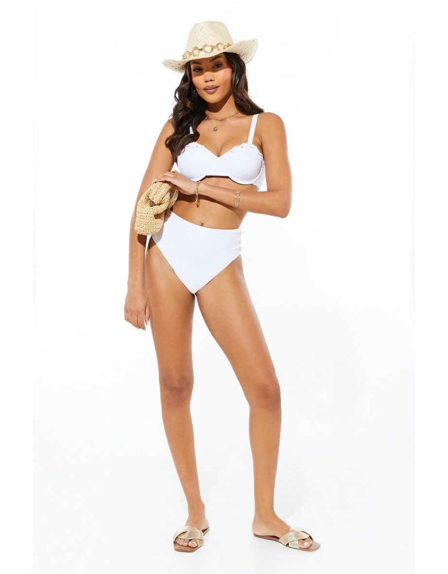 Woven High Waisted Bikini Briefs