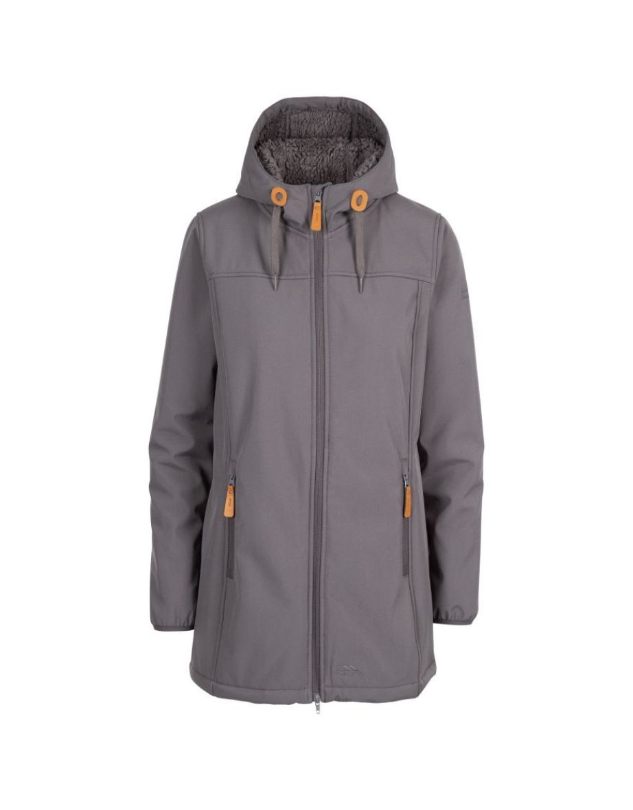 Shop Trespass Womens Ladies Kristen Longer Length Hooded Waterproof Jacket Carbon Online in Oman VogaCloset