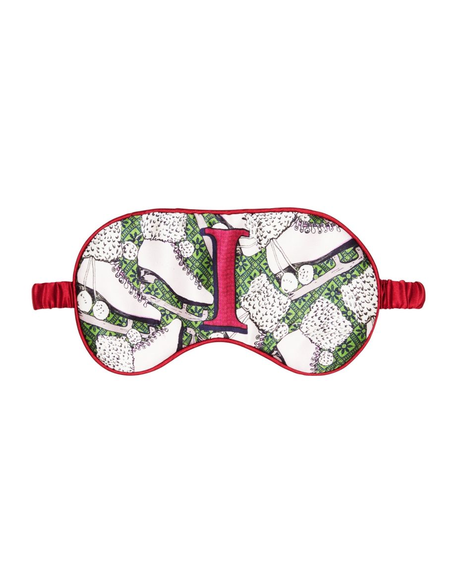 Silk Eye Mask / "I for Ice Skate"