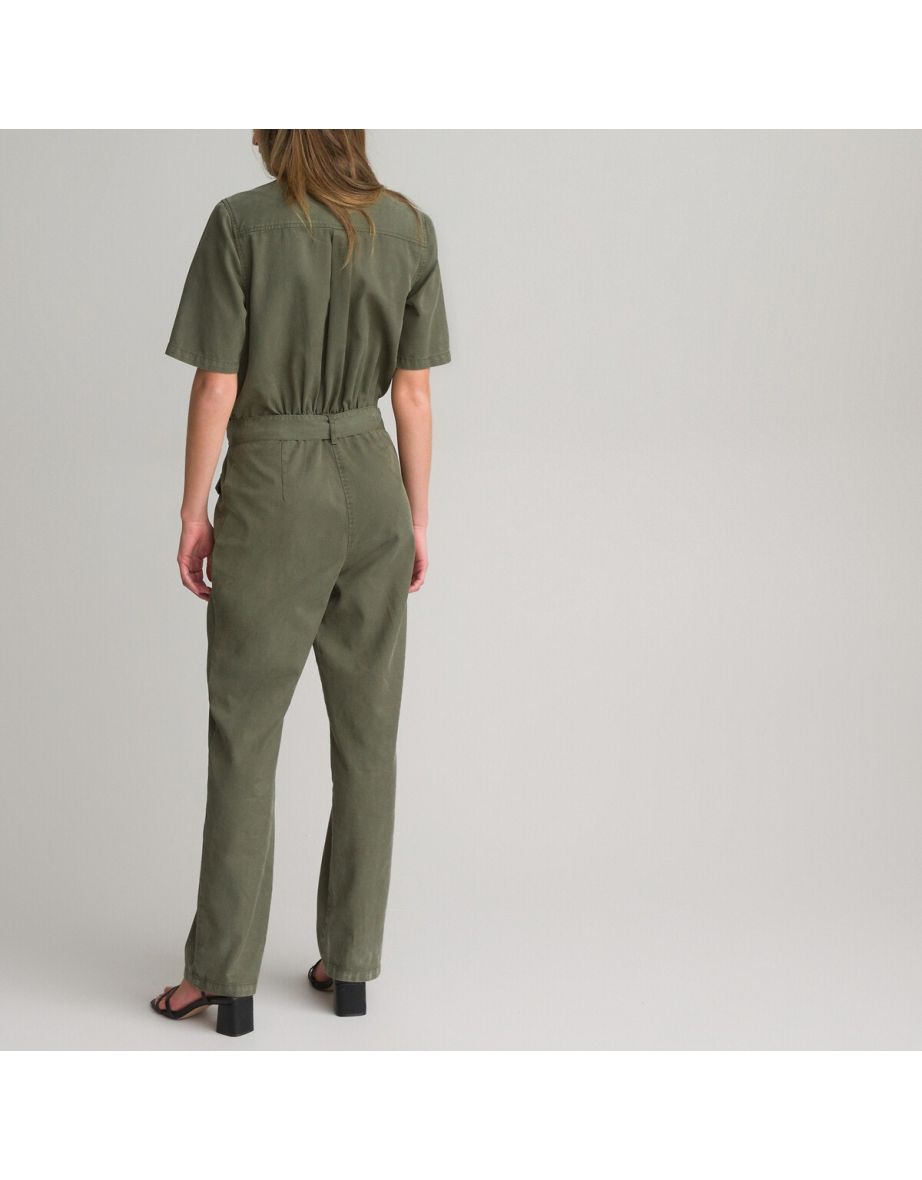 Short Sleeve Jumpsuit, Length 29.5" - 4