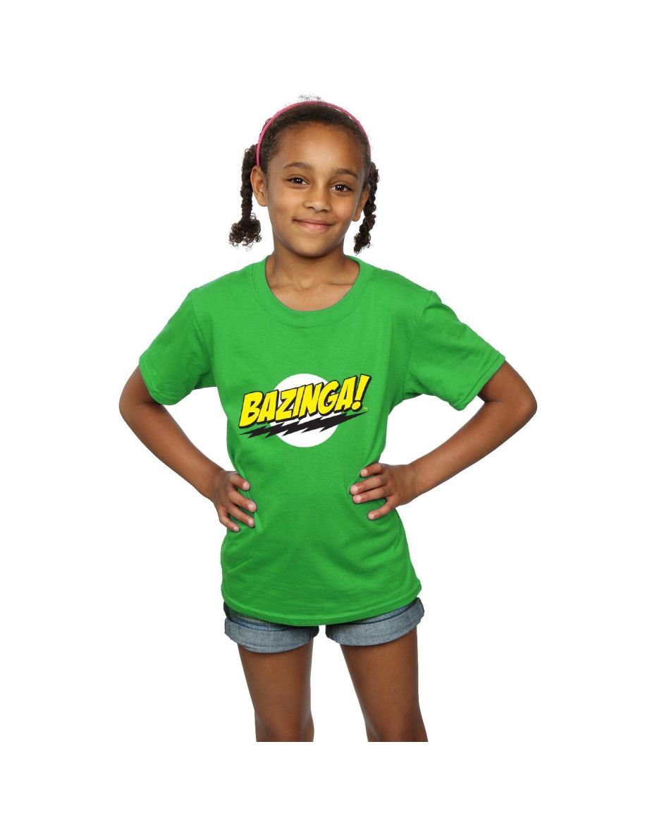 Shop The Big Bang Theory Girls Bazinga Cotton T Shirt Irish Green Online in Bahrain VogaCloset