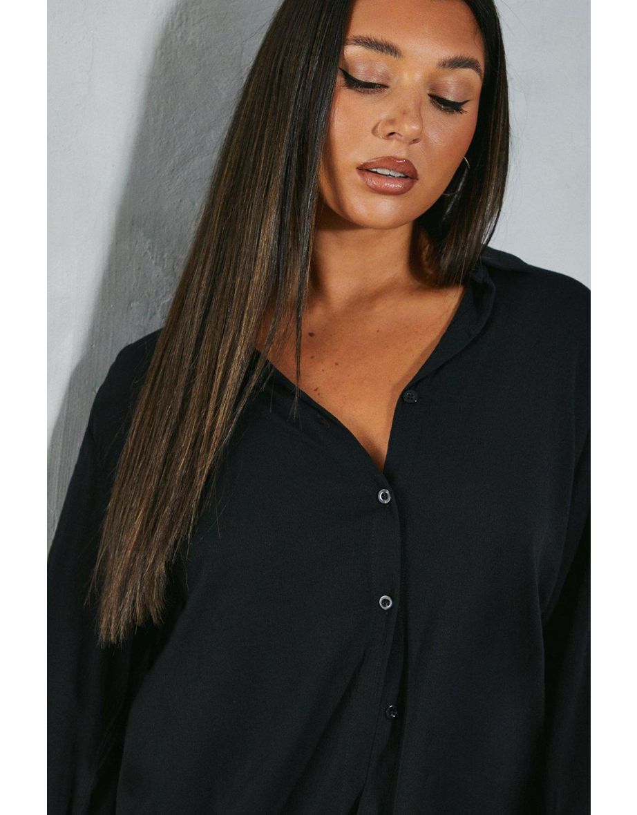 Crinkle Sheer Oversized Shirt - 3