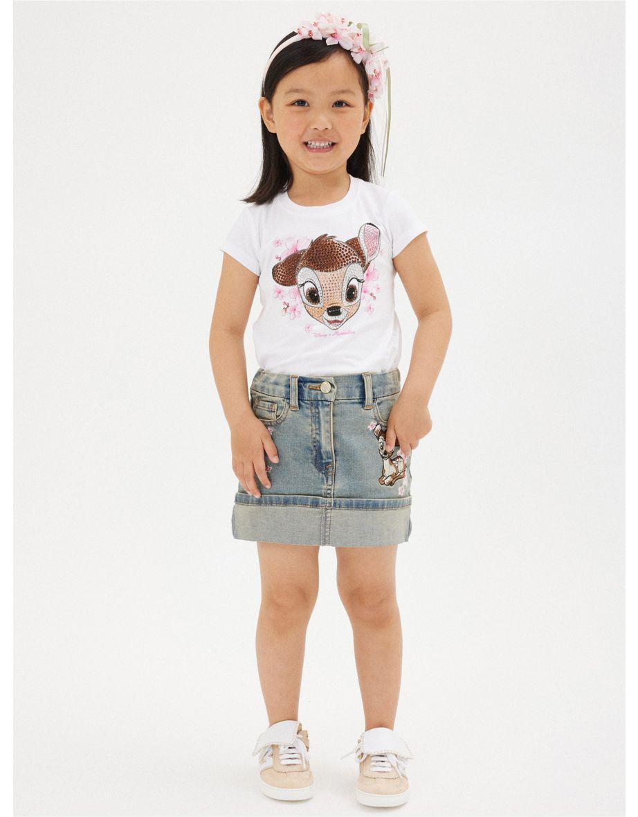 Girls Bambi T-Shirt in White