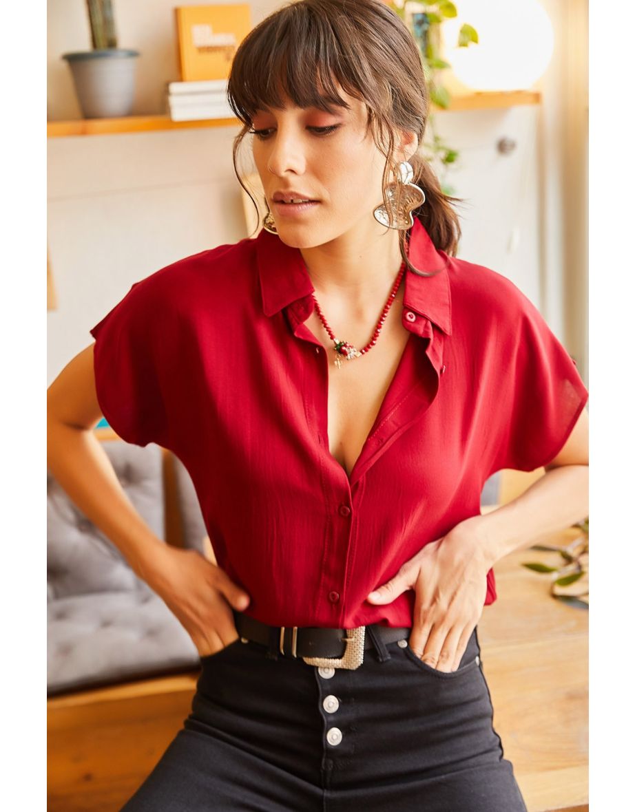 Women's Cherry Rotten Bat Viscose Shirt GML-