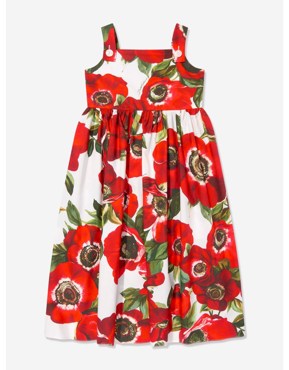 Girls Anemone Print Dress in Multicolour