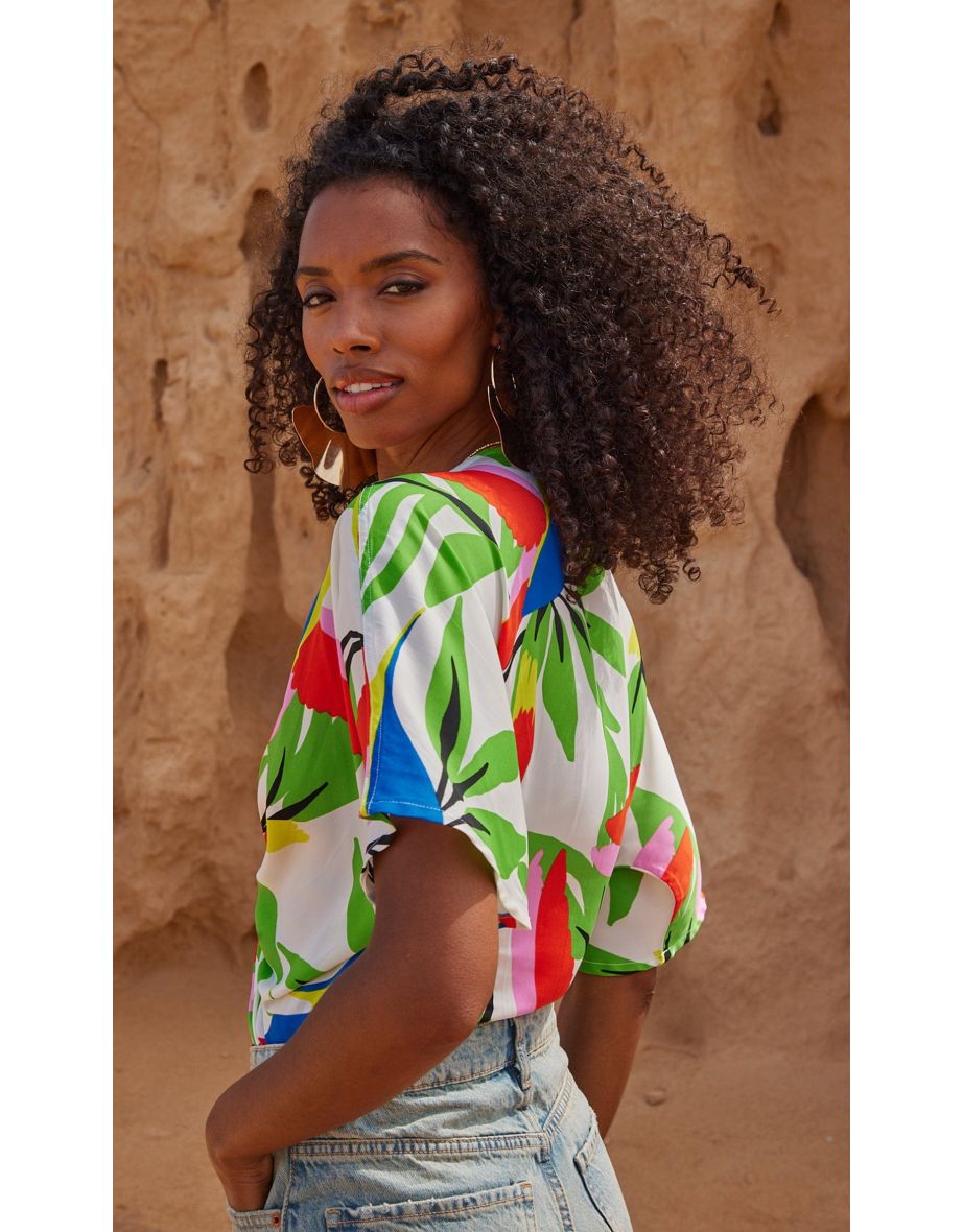 Carmen Top in Humming Bird White - 3