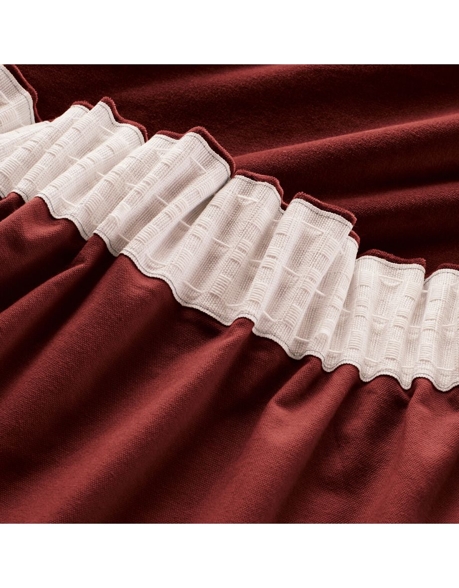 Velvet Gathered Braid Velvet Curtain - 2