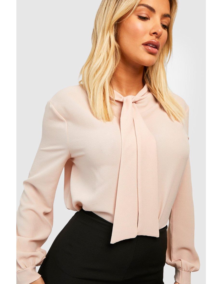 Bow Neck Woven Blouse - 3