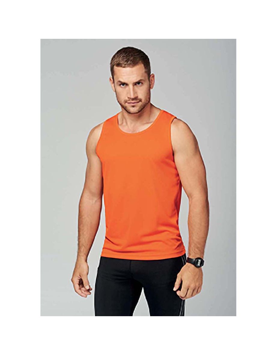Kariban Proact Mens Sleeveless Sports Training Vest - Orange