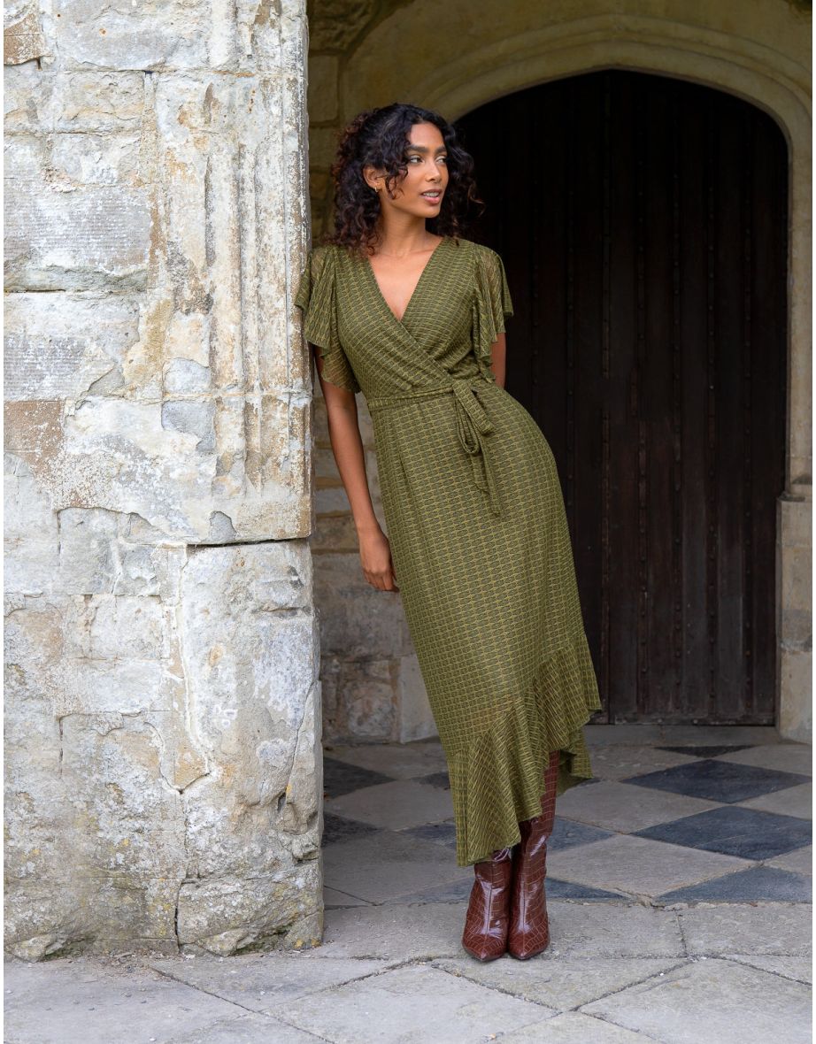 Lace Wrap Midaxi Dress - 5