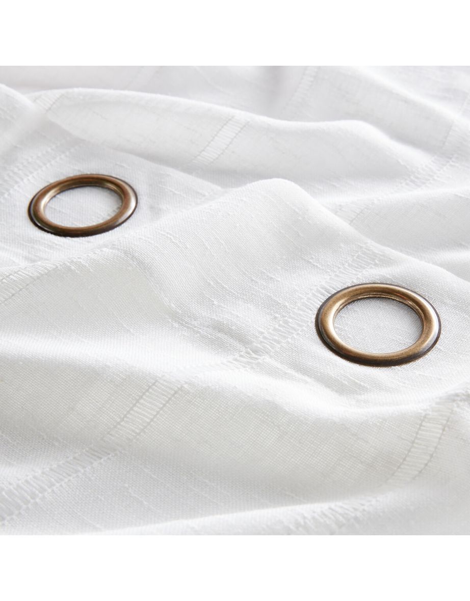Mercy Polyester & Linen Eyelet Voile Curtain - 3