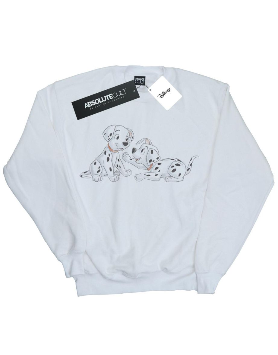 Disney Girls 101 Dalmatians Watercolour Friends Sweatshirt - White