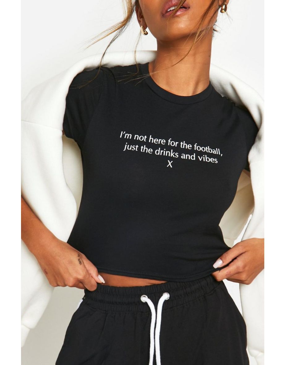 Only Here For The Drinks Baby Tee - black - 3