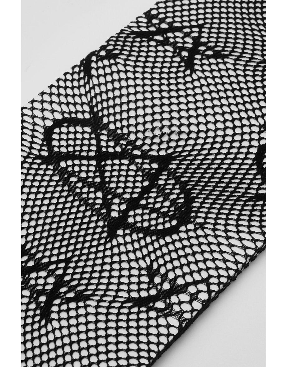 Celestial Halloween Fishnet Tights - black - 2