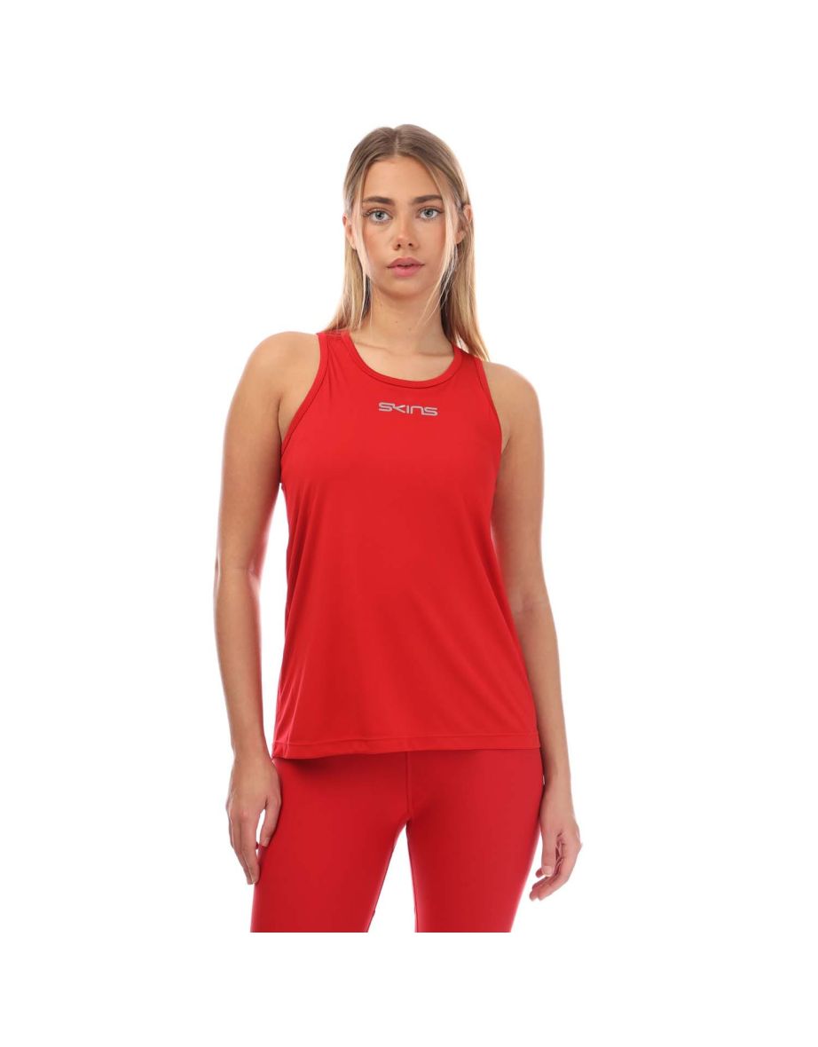 Women's Skins Series-3 Bra Tank Top in Red