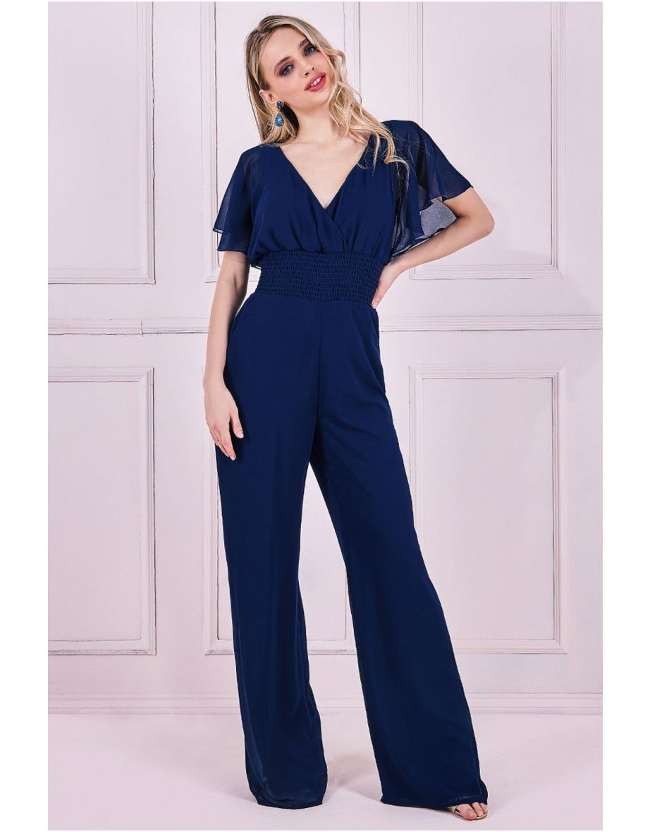 Navy blue chiffon jumpsuit online