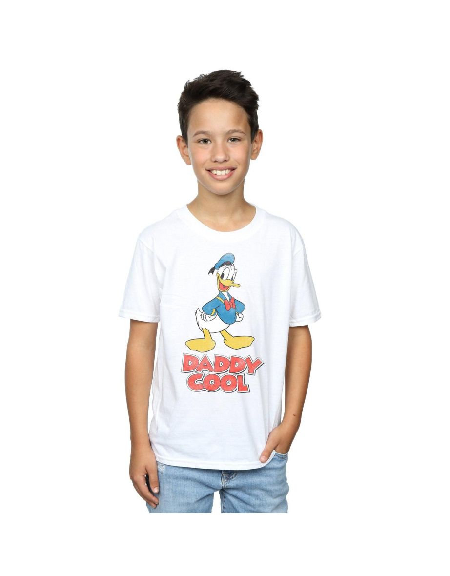 Disney Boys Donald Duck Daddy Cool T-Shirt - White