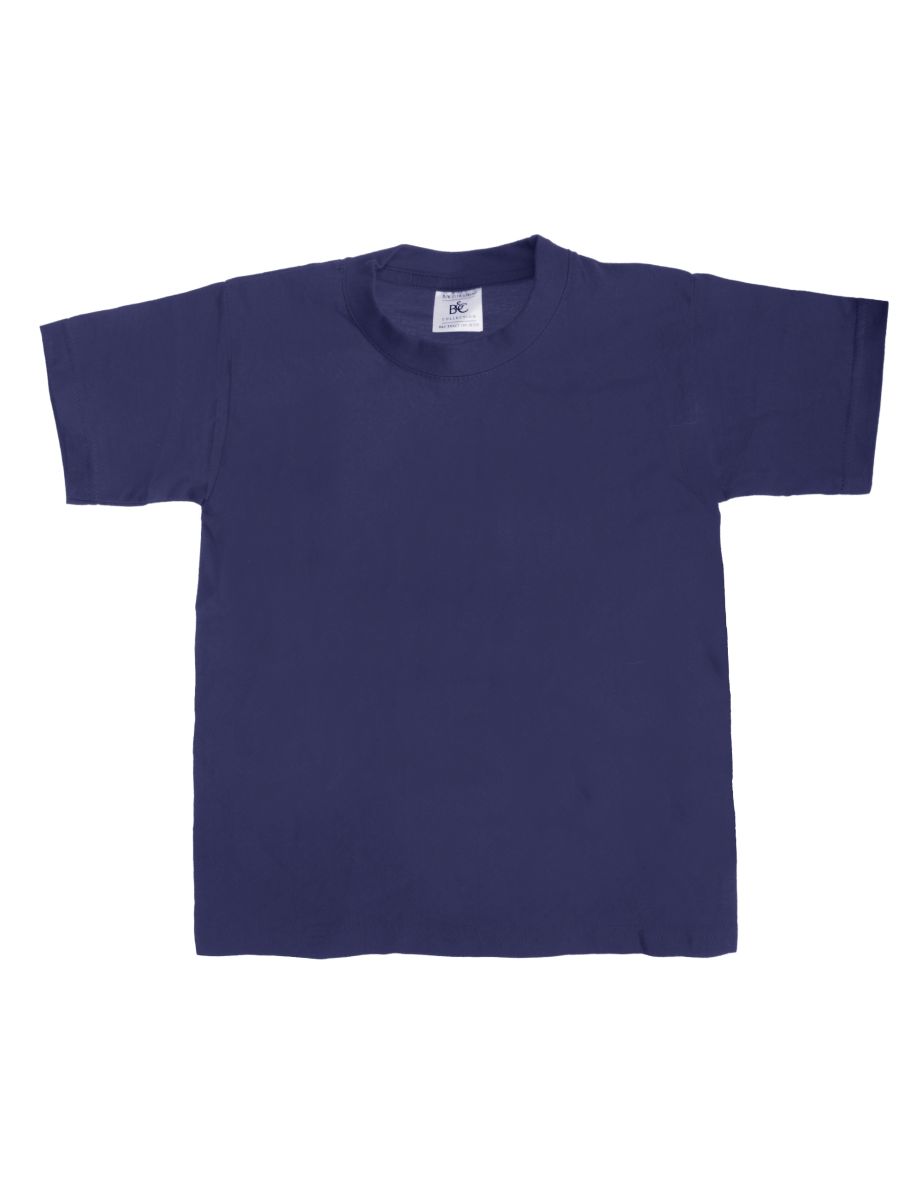 B&C Kids/Childrens Exact 190 Short Sleeved T-Shirt - Navy Blue