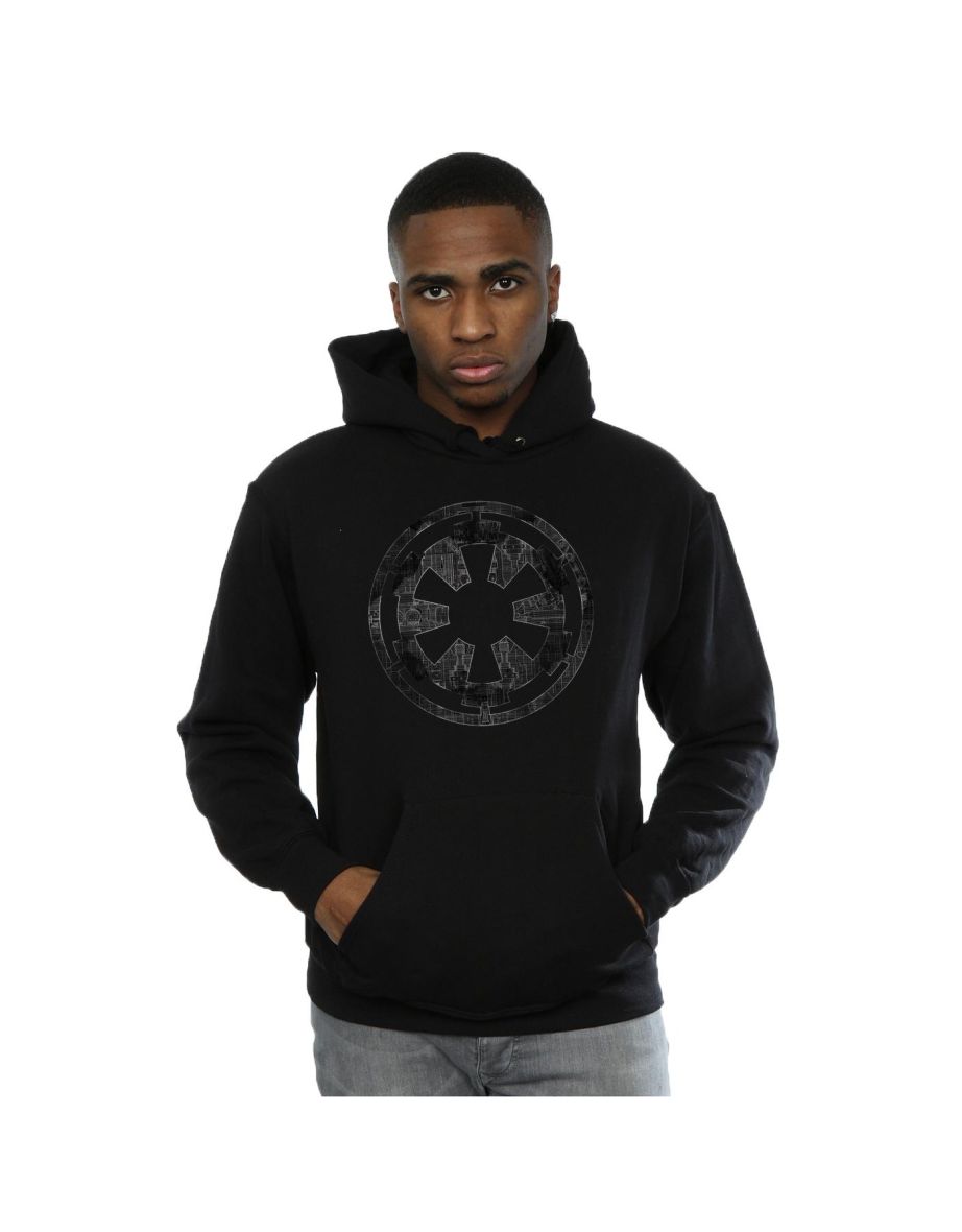Star Wars: Rogue One Mens Galactic Empire Plans Hoodie - Black - 3