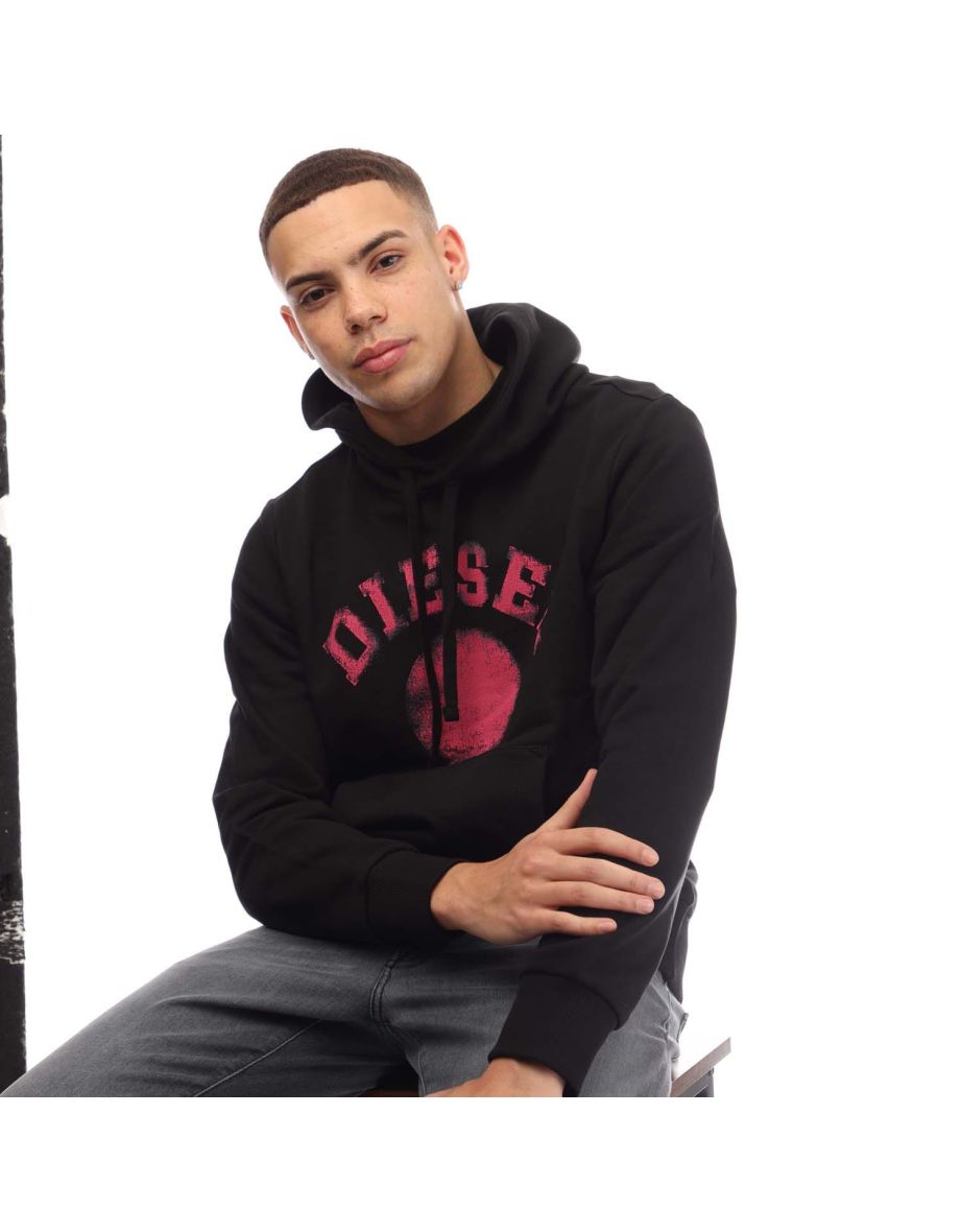 Men's Diesel S-Ginn 9-D Hoodie in Black - 3