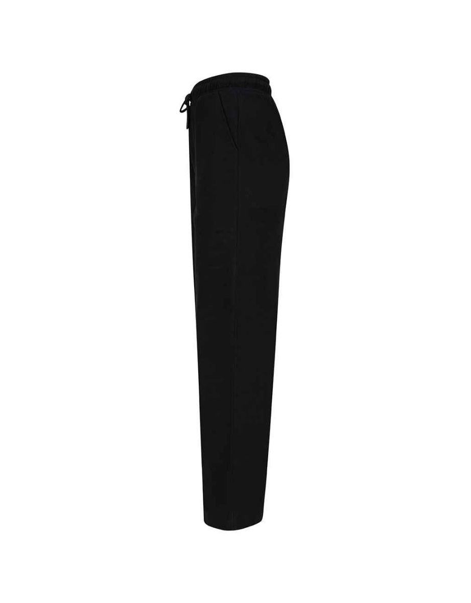 SF Womens/Ladies Sustainable Wide Leg Jogging Bottoms - Black - 1