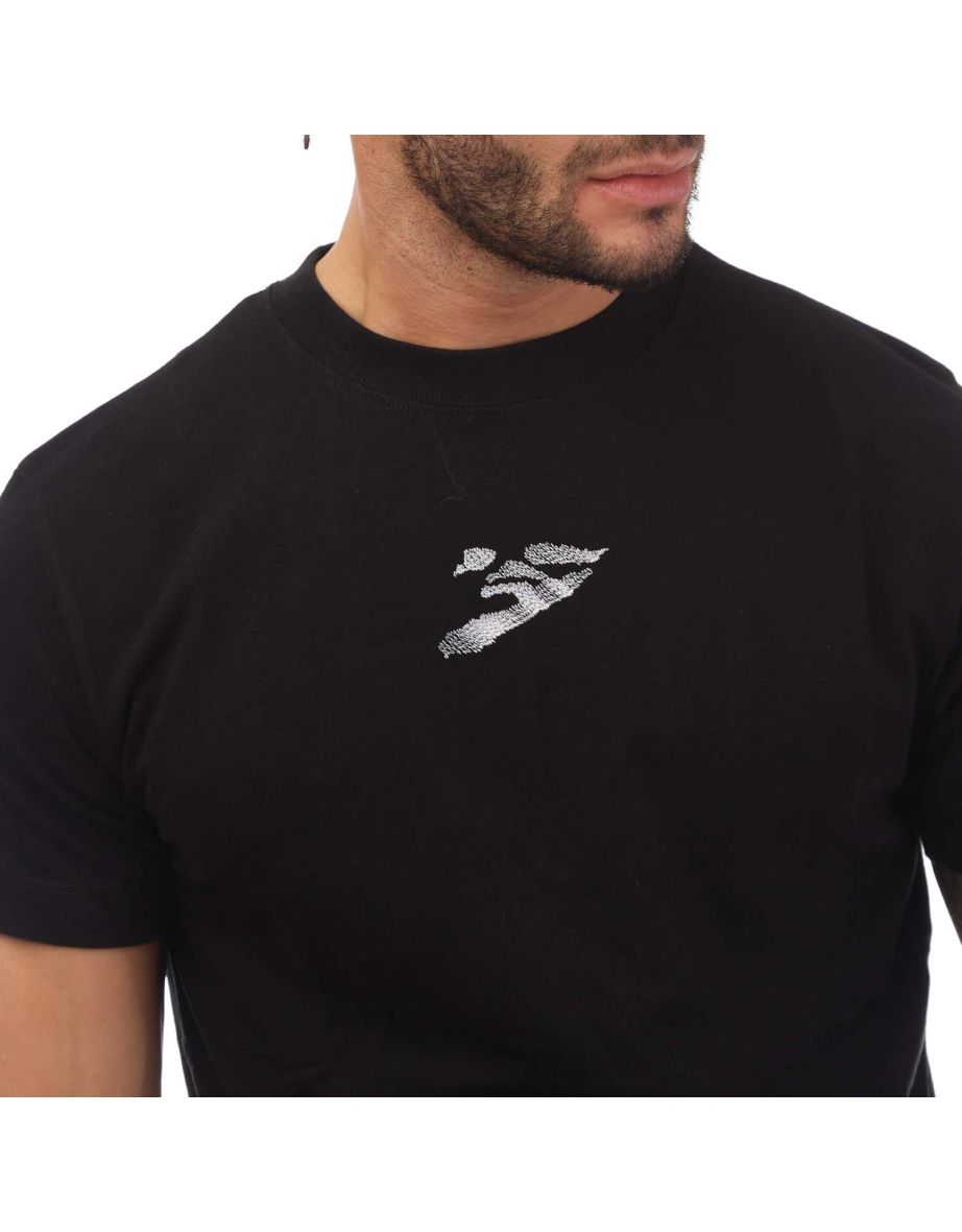 Men's Off White Distort Logo Slim T-Shirt in Black - 3