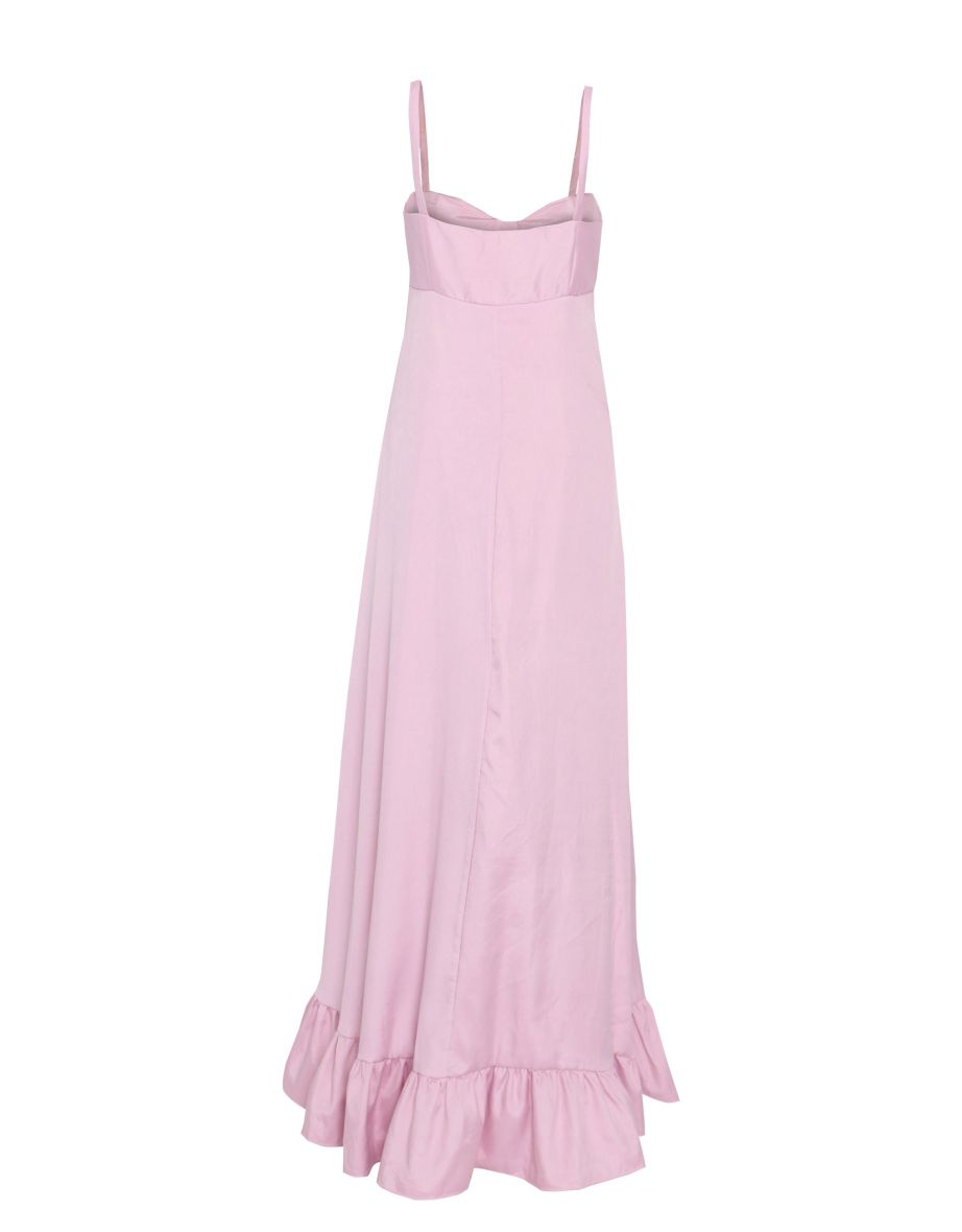 Violette Light Pink Frill Hem Maxi-Dress - 3