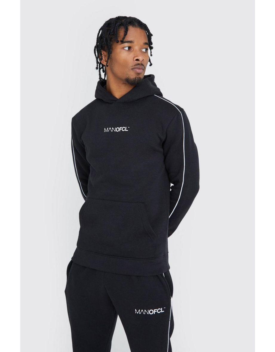 Muscle Fit Ofcl Man Hooded Tracksuit - black - 2