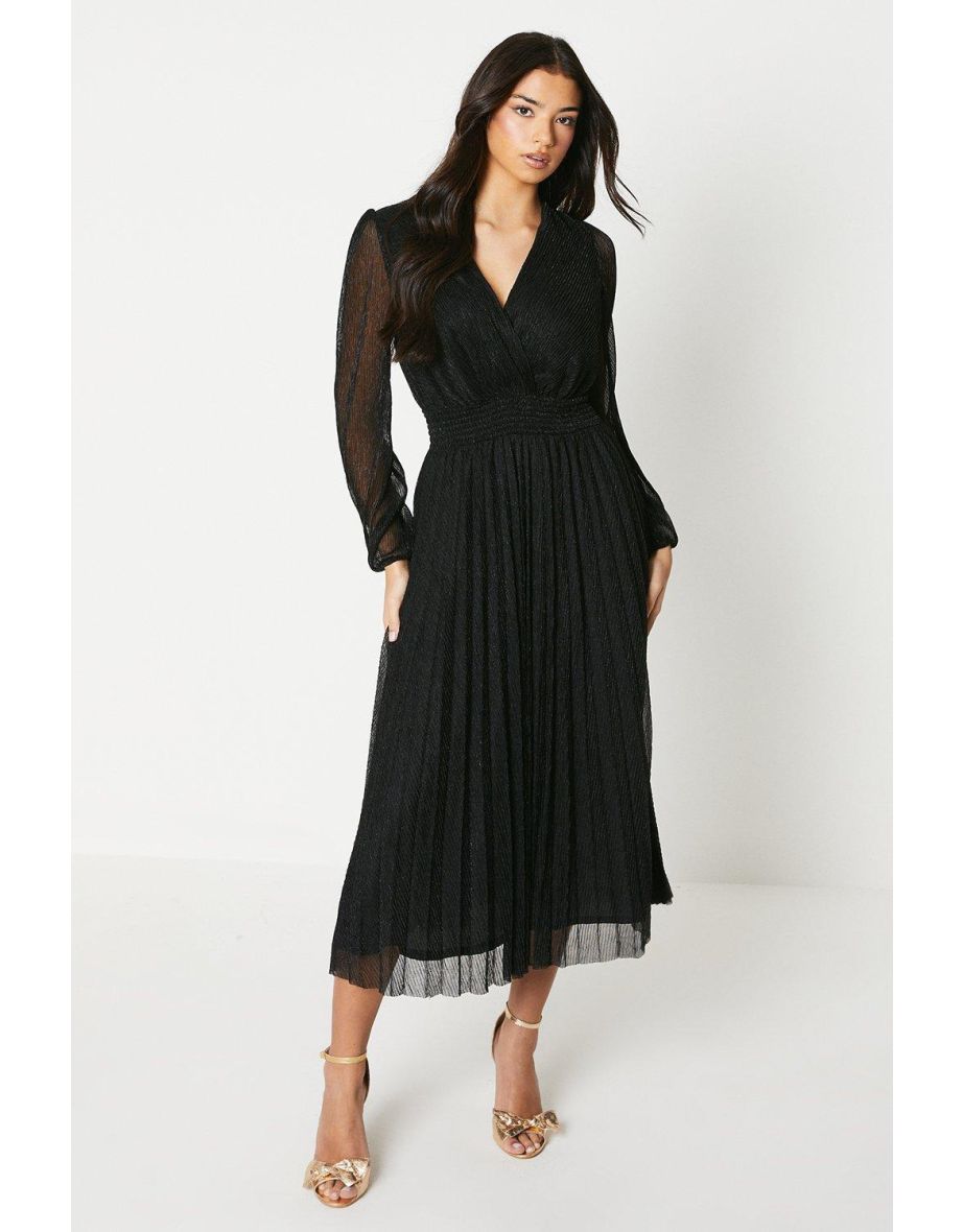 Shirred Wrap Dress